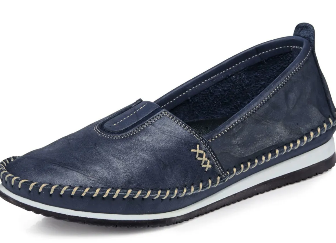 Andrea Conti, leichte Damen-Slipper, mit Gummizug