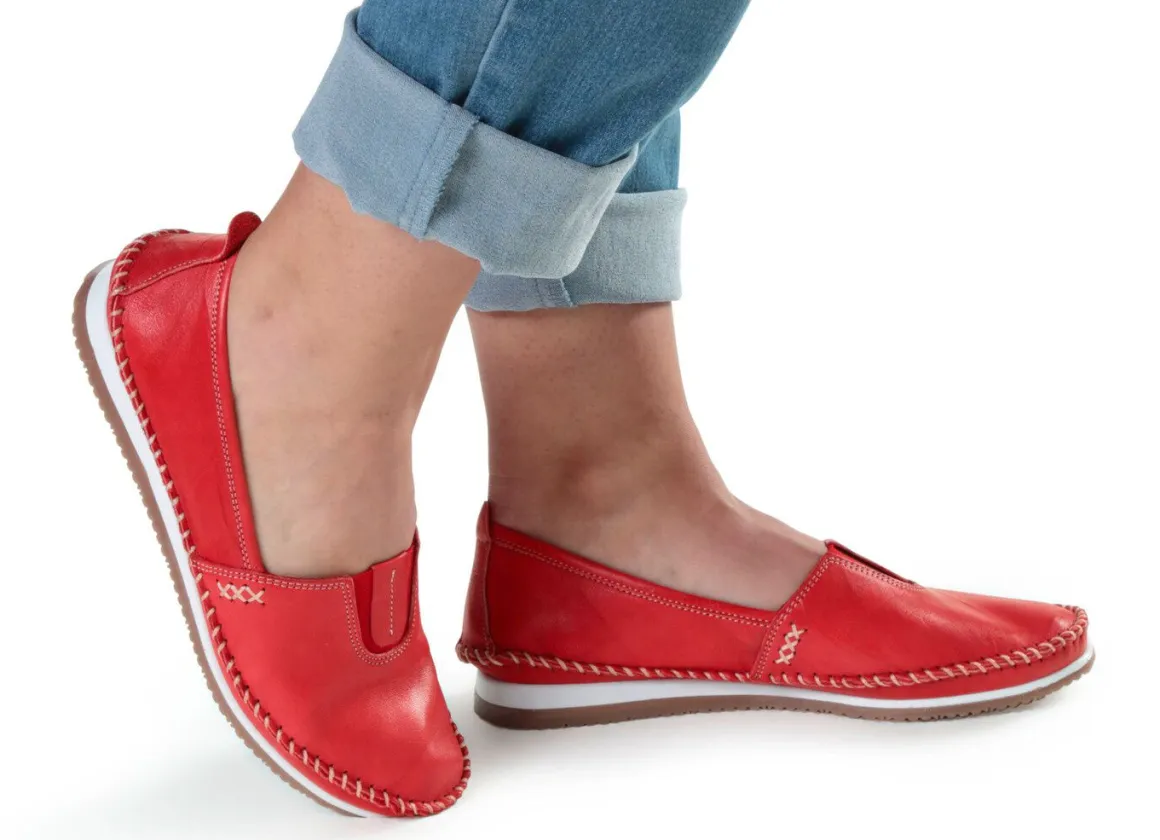 Andrea Conti, leichte Damen-Slipper, mit Gummizug