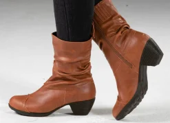 Andrea Conti, modische Damen-Stiefeletten, Winterschuhe, mit Reißverschluss
