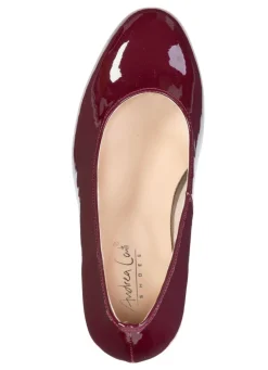 Andrea Conti, schicke Damen-Pumps, aus glänzendem Lackmaterial
