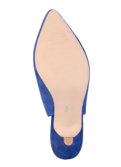 Andrea Conti Sling-Pumps aus weichem Samt-Chevreauleder