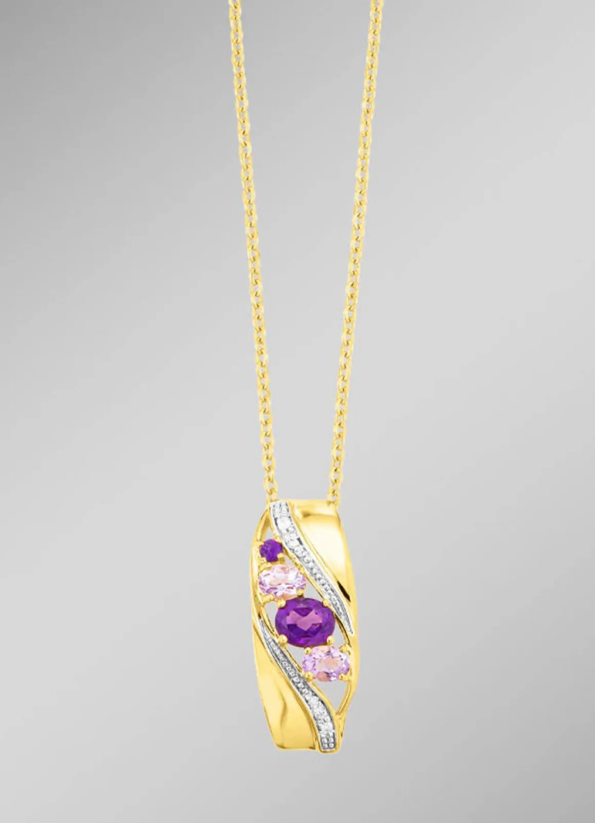 Anhänger mit Amethyst und Zirkonia