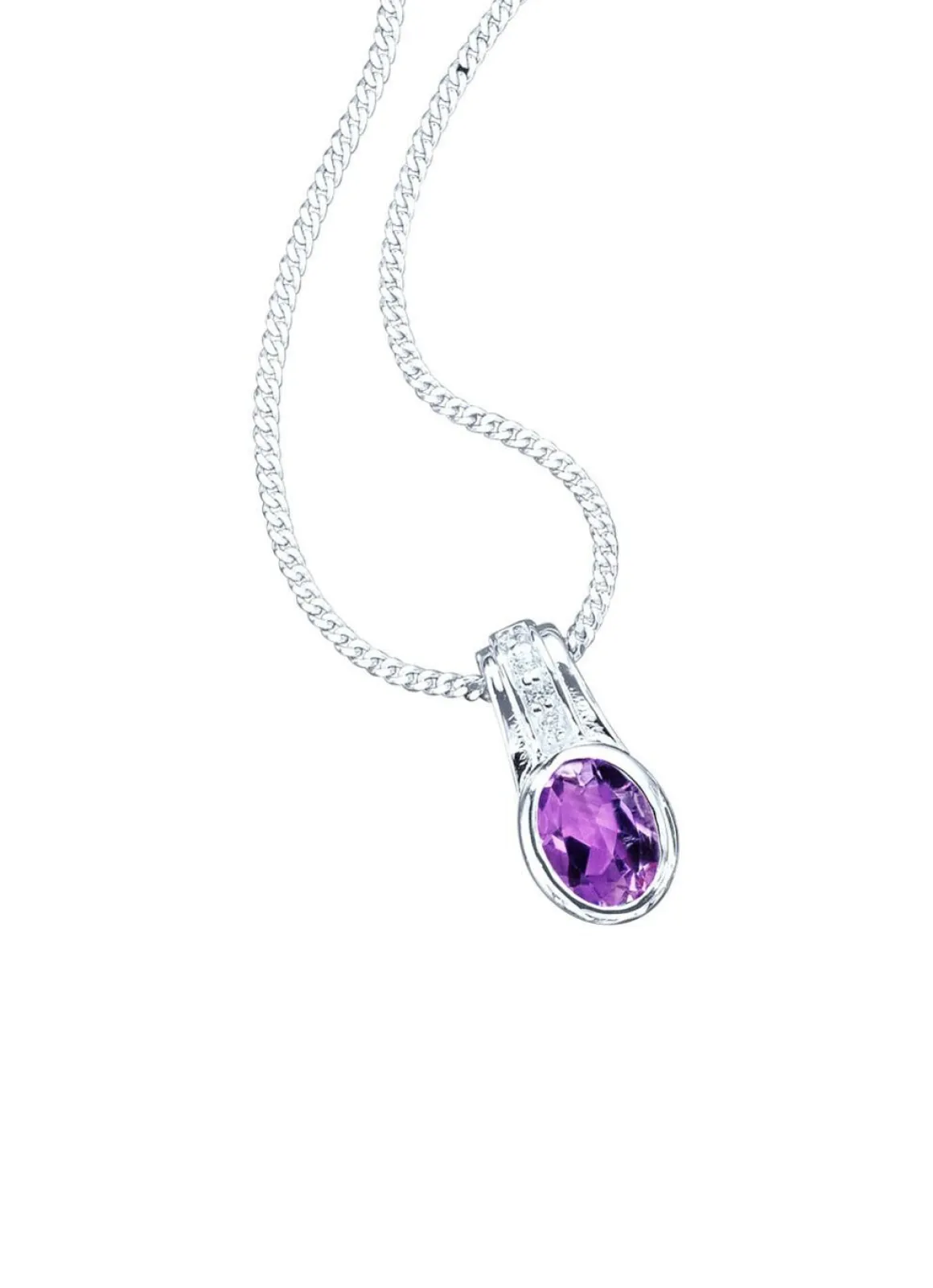 Anhänger mit echt Amethyst und synth. Zirkonia