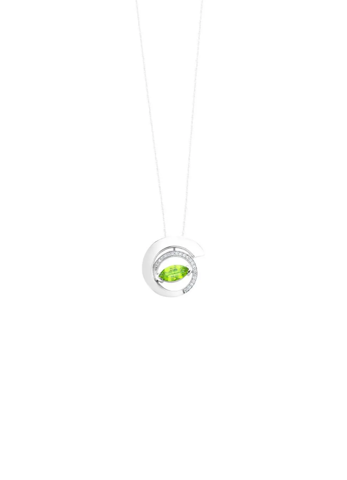 Anhänger mit echt Peridot und synth. Zirkonia