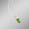 Anhänger mit echt Peridot und synth. Zirkonia