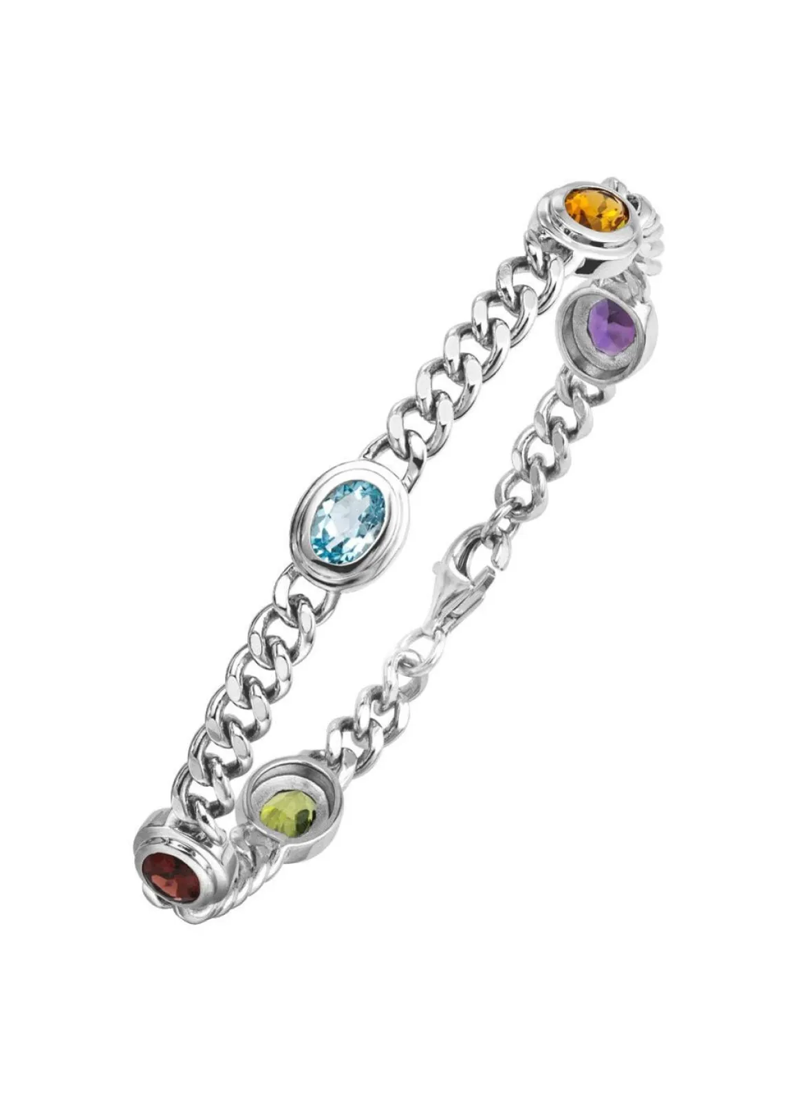 Armband aus Silber mit Edelsteine