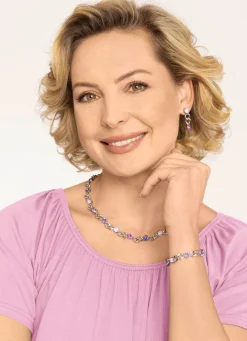 Armband mit Kristallen in Pink