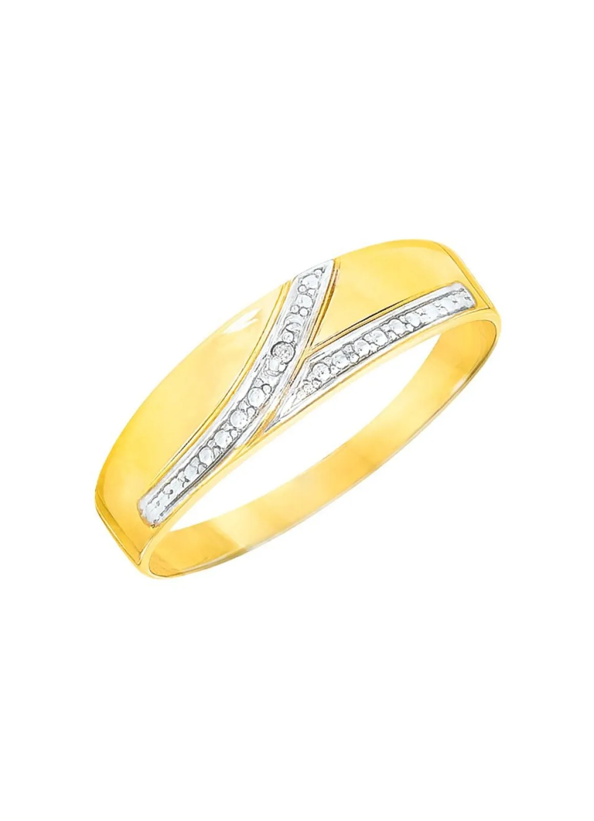Attraktiver Damenring in Bicolor