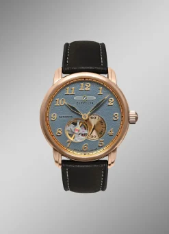 Automatik-Herrenuhr mit offenem Uhrwerk von Zeppelin