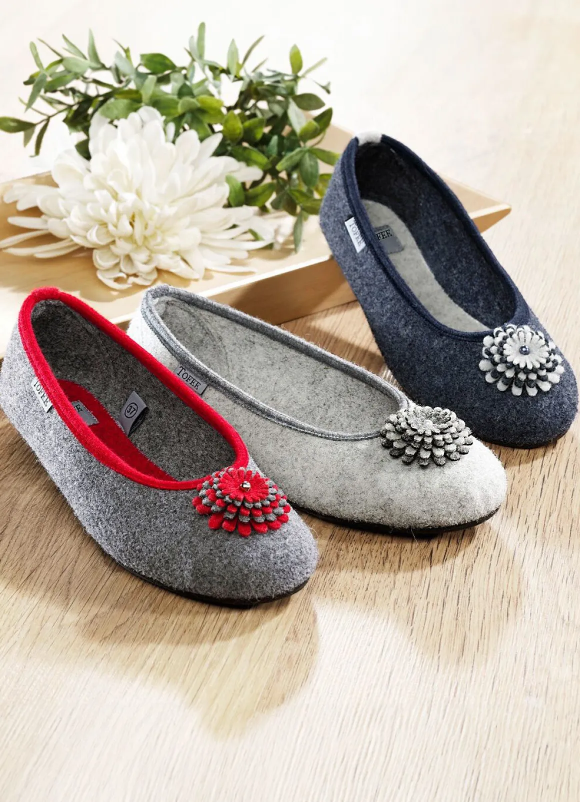 Bequemer Ballerina mit herausnehmbarer Einlegesohle