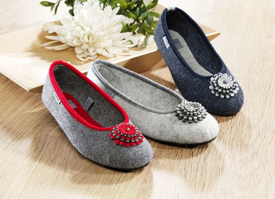 Bequemer Ballerina mit herausnehmbarer Einlegesohle