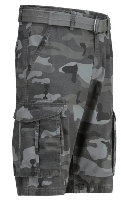 Bermudas mit Gürtel und Cargotaschen in 2 Farben