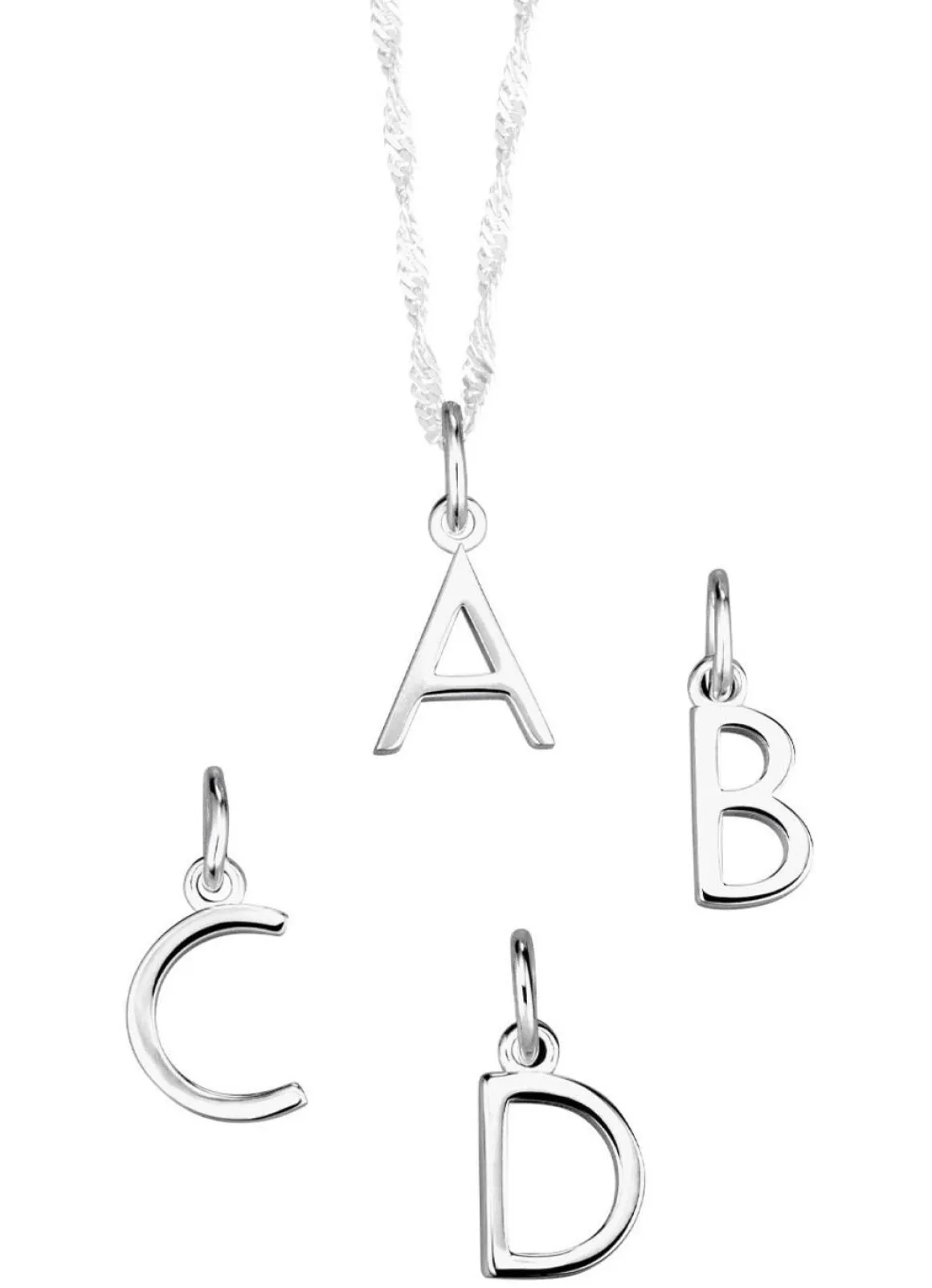 Bezaubernde Buchstaben-Anhänger aus Silber