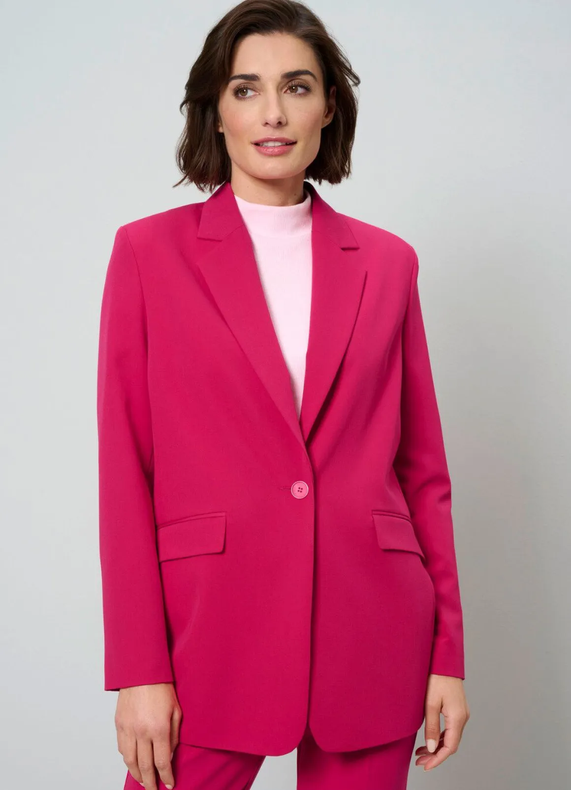 Blazer mit 1-Knopf-Verschluss