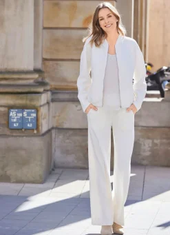Blouson mit Rippenstrickbündchen