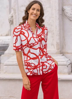 Bluse mit Hemdkragen
