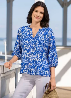 Bluse mit Hemdkragen