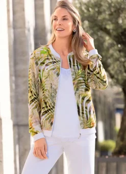 Blusenjacke mit Ripp-Jersey