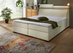 Boxspringbett auf hochwertigem Echtholzgestell