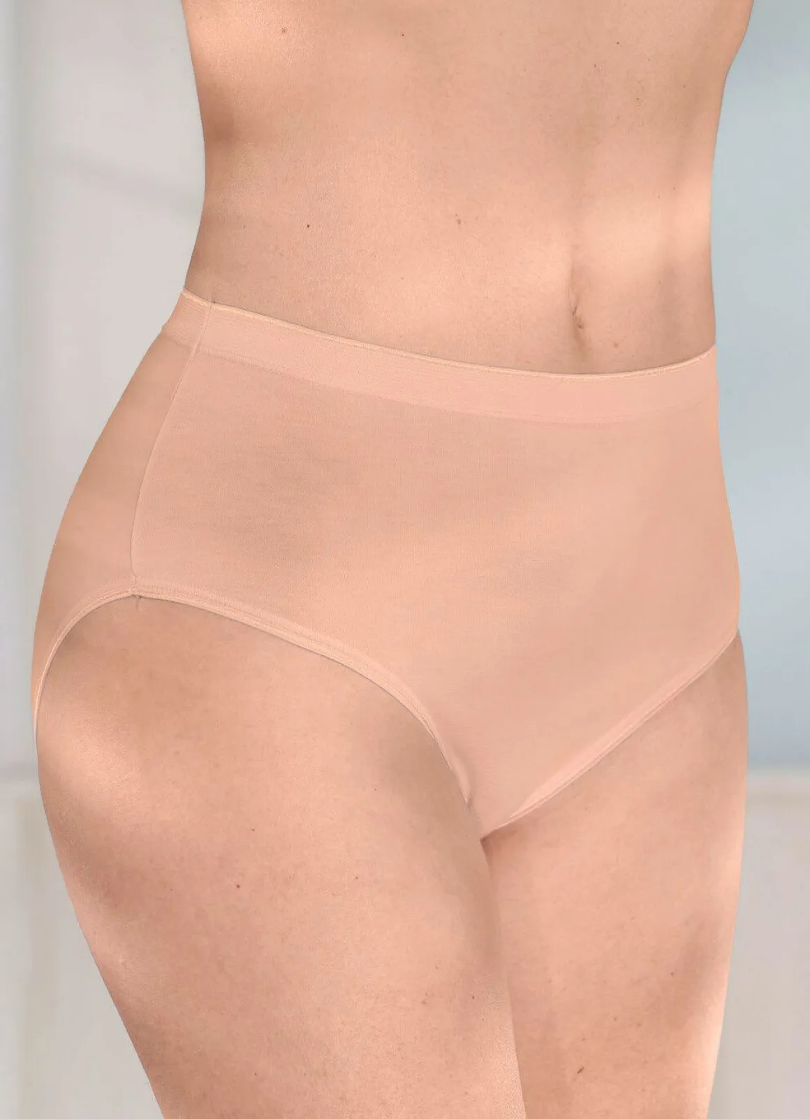 brio lingerie Fünferpack Slips mit glänzenden Abschlüssen
