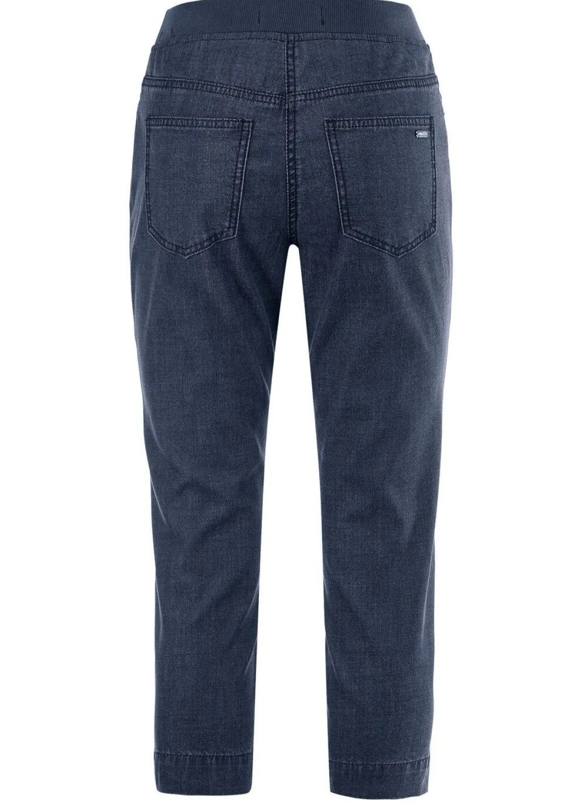 Caprijeans mit Strasssteinchenzier