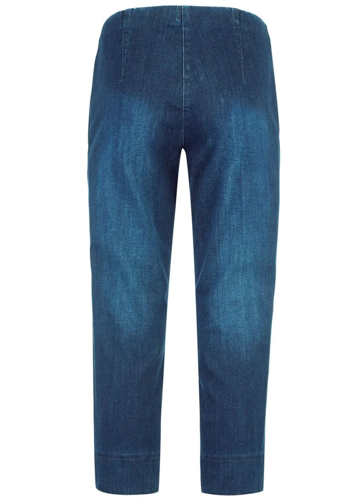 Capri-Jeans mit streckenden Biesen
