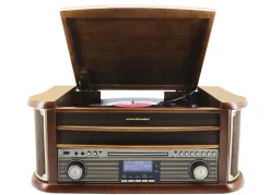 DAB-Nostalgie-Stereoanlage im Echtholzgehäuse