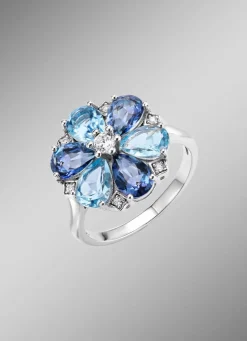 Damenring im Blumendesign