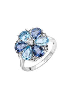 Damenring im Blumendesign