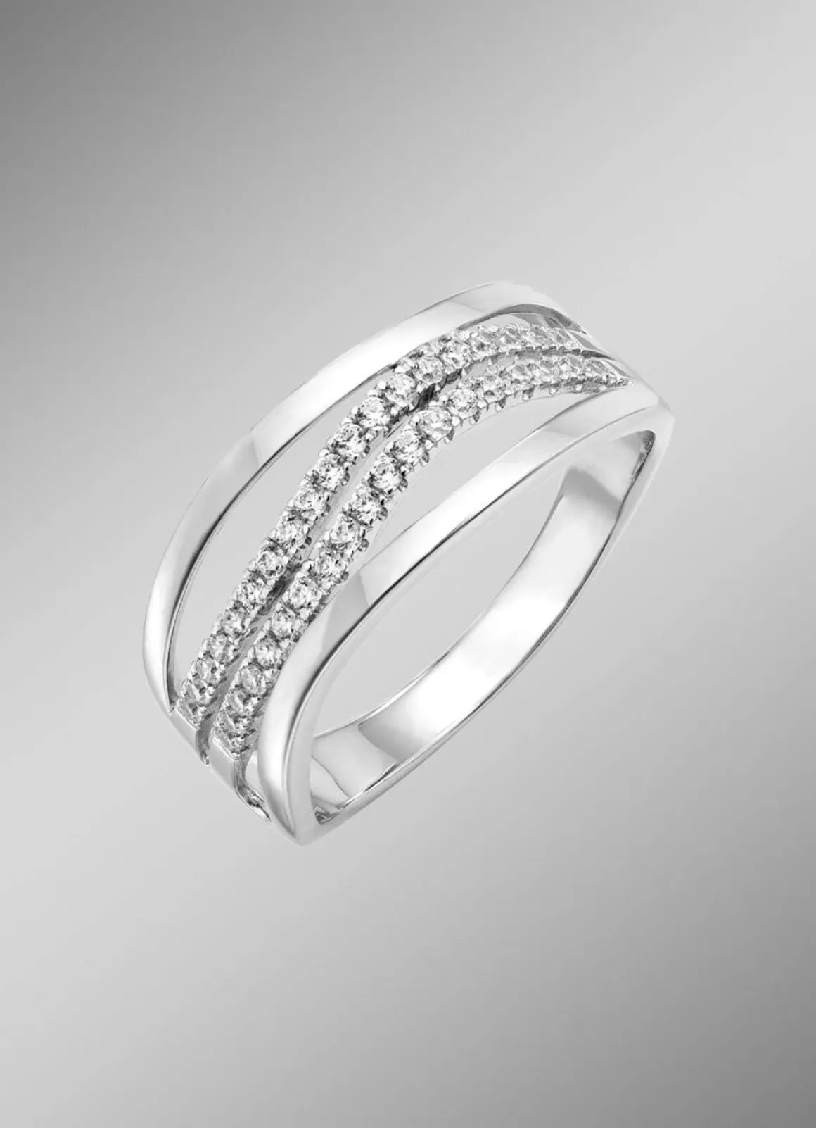 Damenring mit durchbrochenen Ringkopf