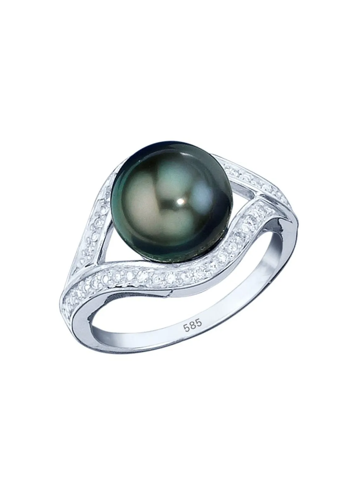 Damenring mit Tahiti-Zuchtperle und Brillanten