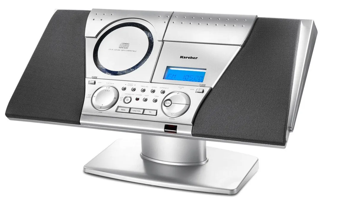Design-Musikanlage mit beleuchtetem Multifunktionsdisplay