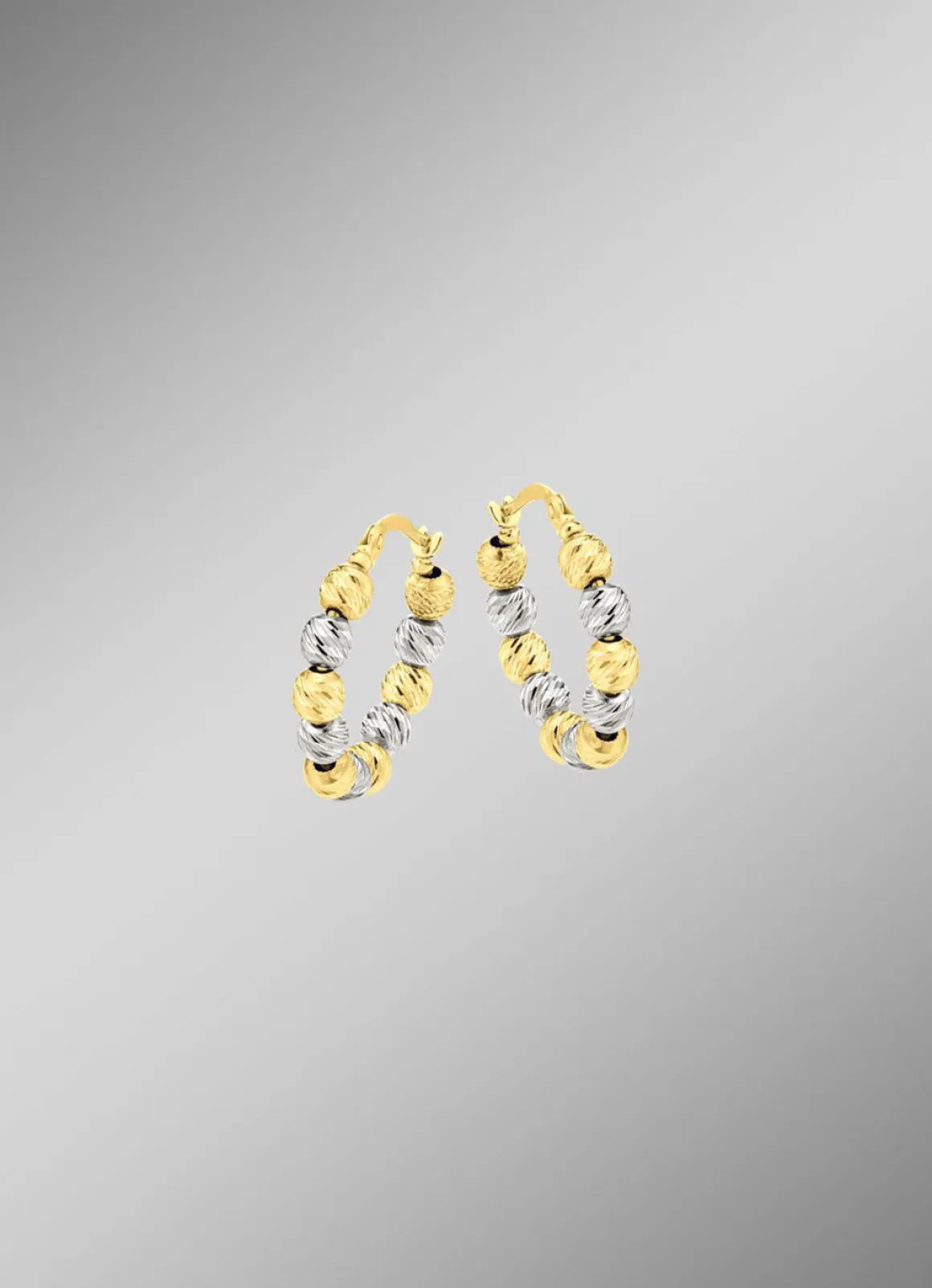 Diamantierte Creolen in Bicolor
