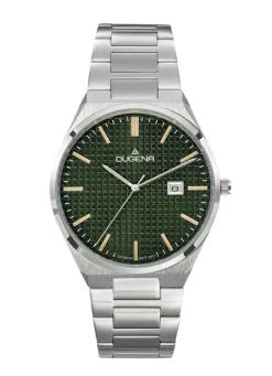 Dugena-Quartz-Herrenuhr mit Edelstahlbandgehäuse