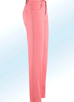 Edel-Jeans mit Zierband und Strasssteinen