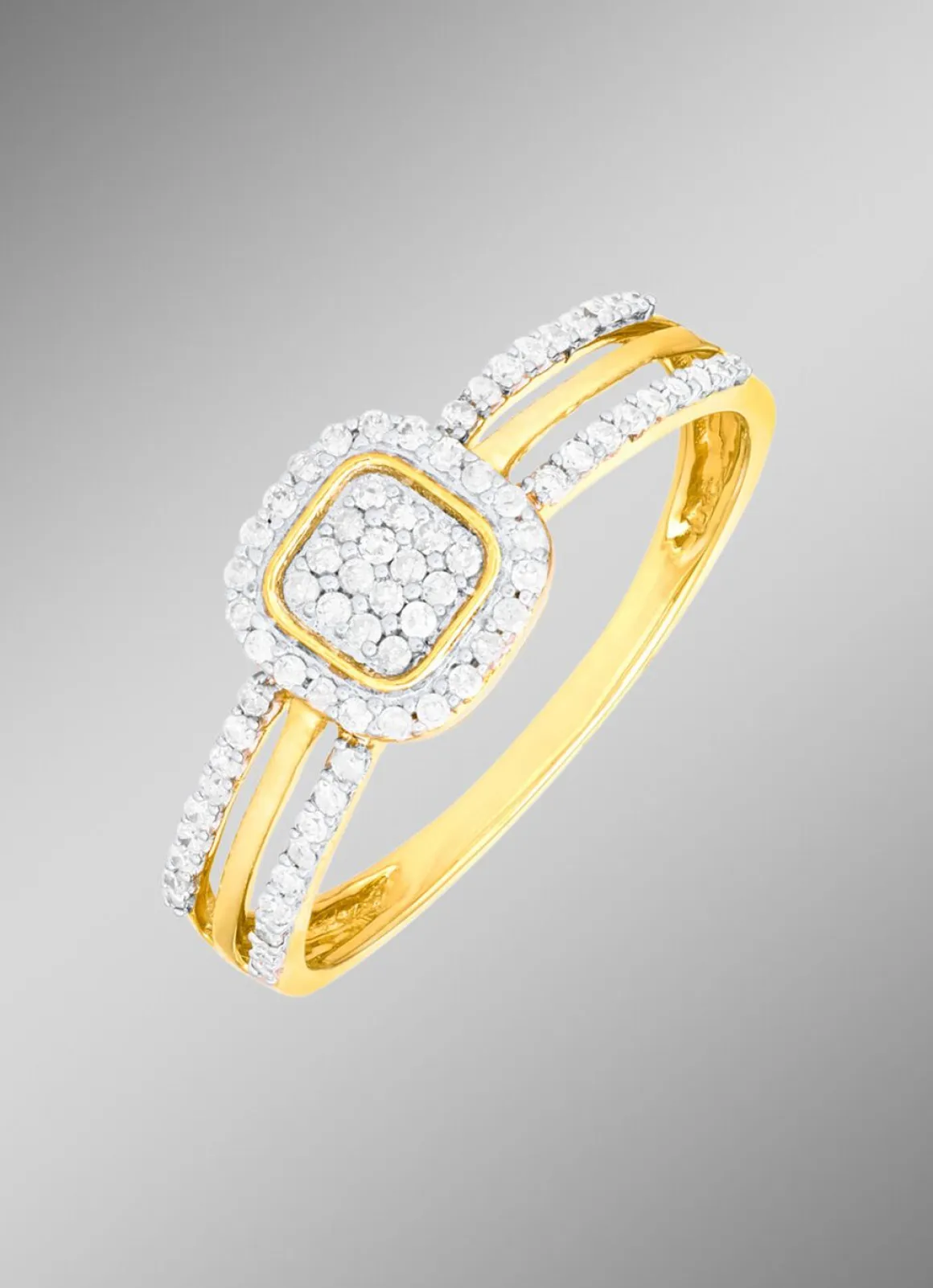 Edler Damenring mit 74 Diamanten