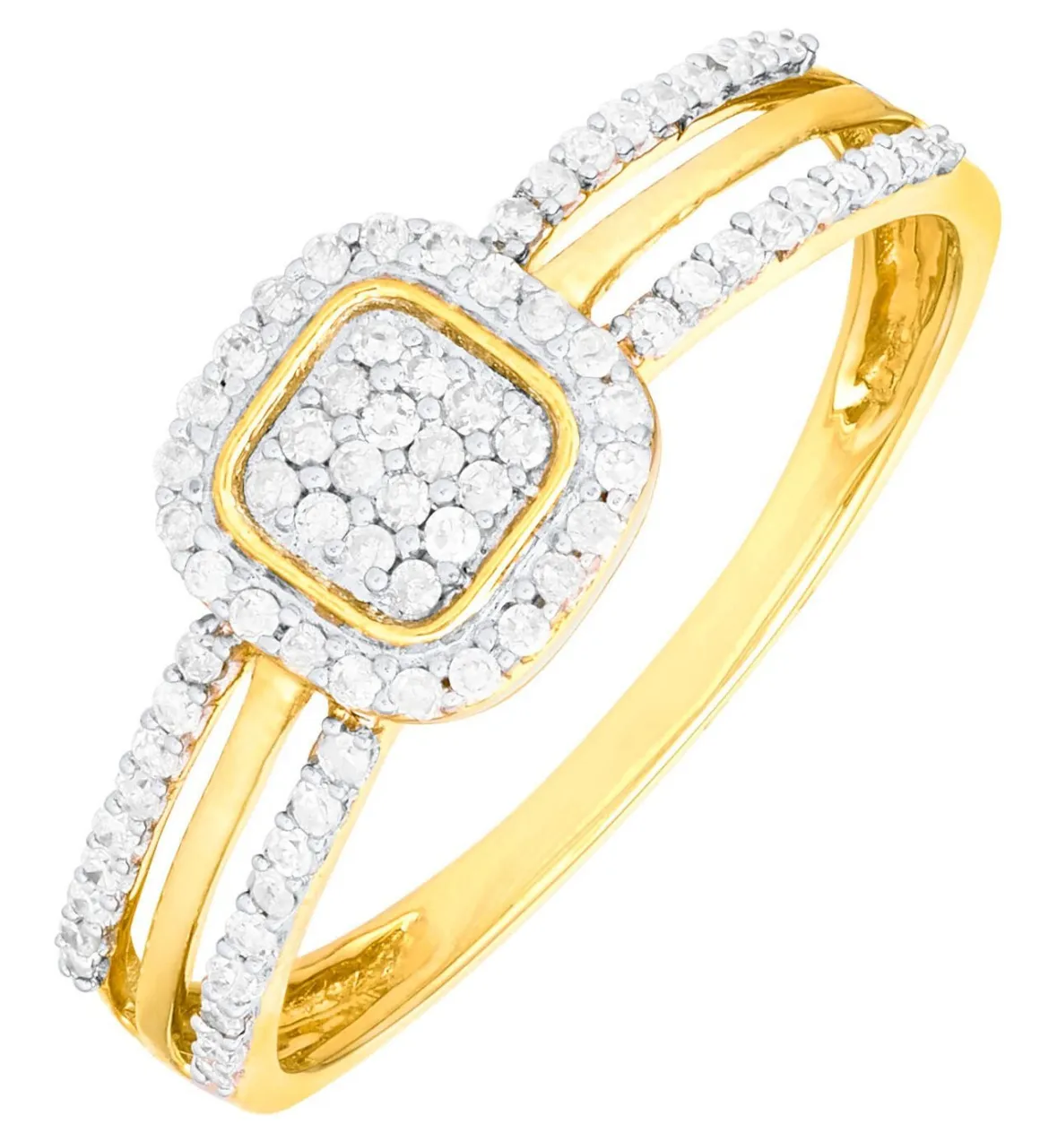Edler Damenring mit 74 Diamanten