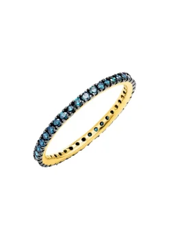Edler Memoire-Ring mit blauen Brillanten