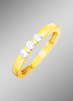Eleganter Damenring mit 3 Brillanten