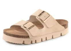 ELENA EDEN, bequeme Damen-Pantoletten, Weite H, mit Klettspange