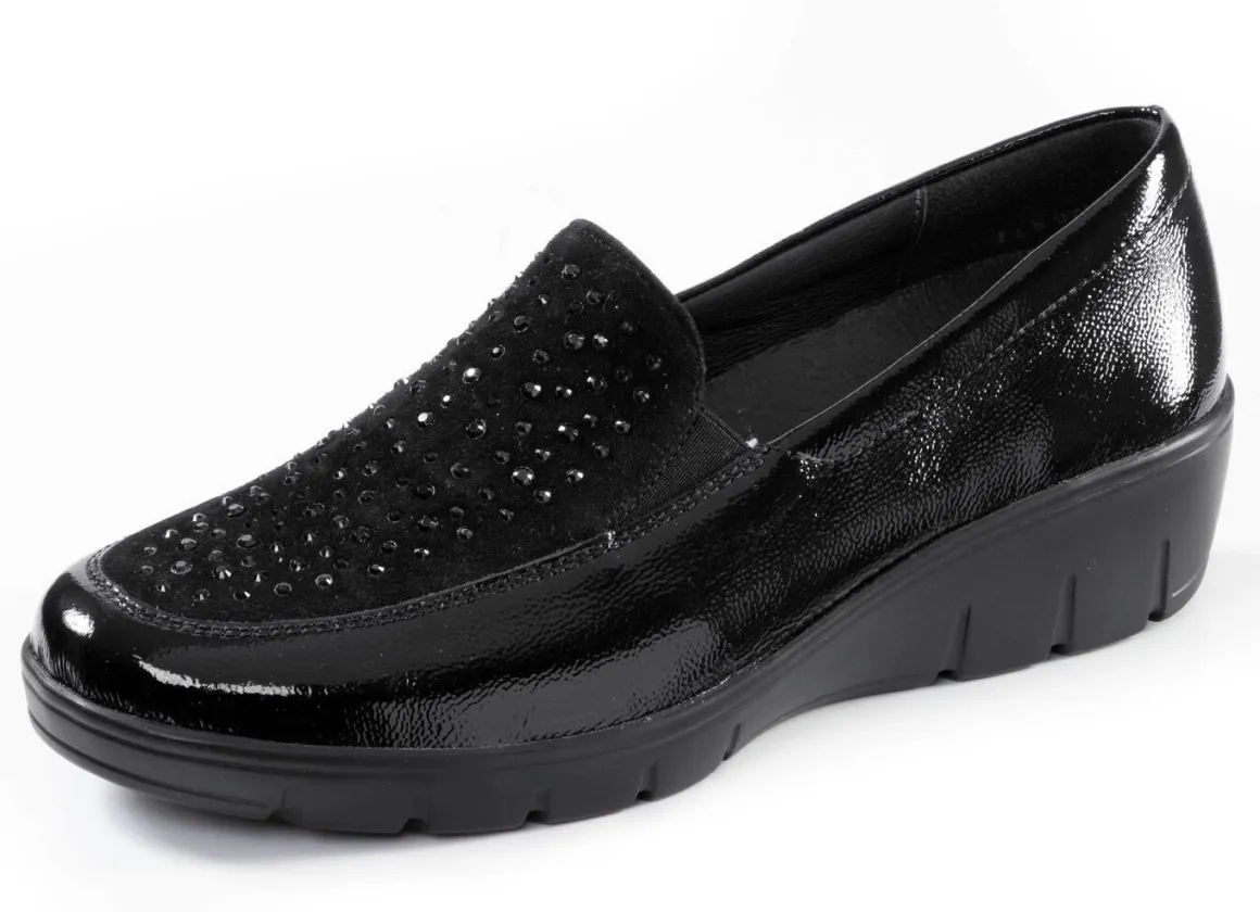 ELENA EDEN, bequeme Damen-Slipper, Weite H, mit herausnehmbarem Fußbett