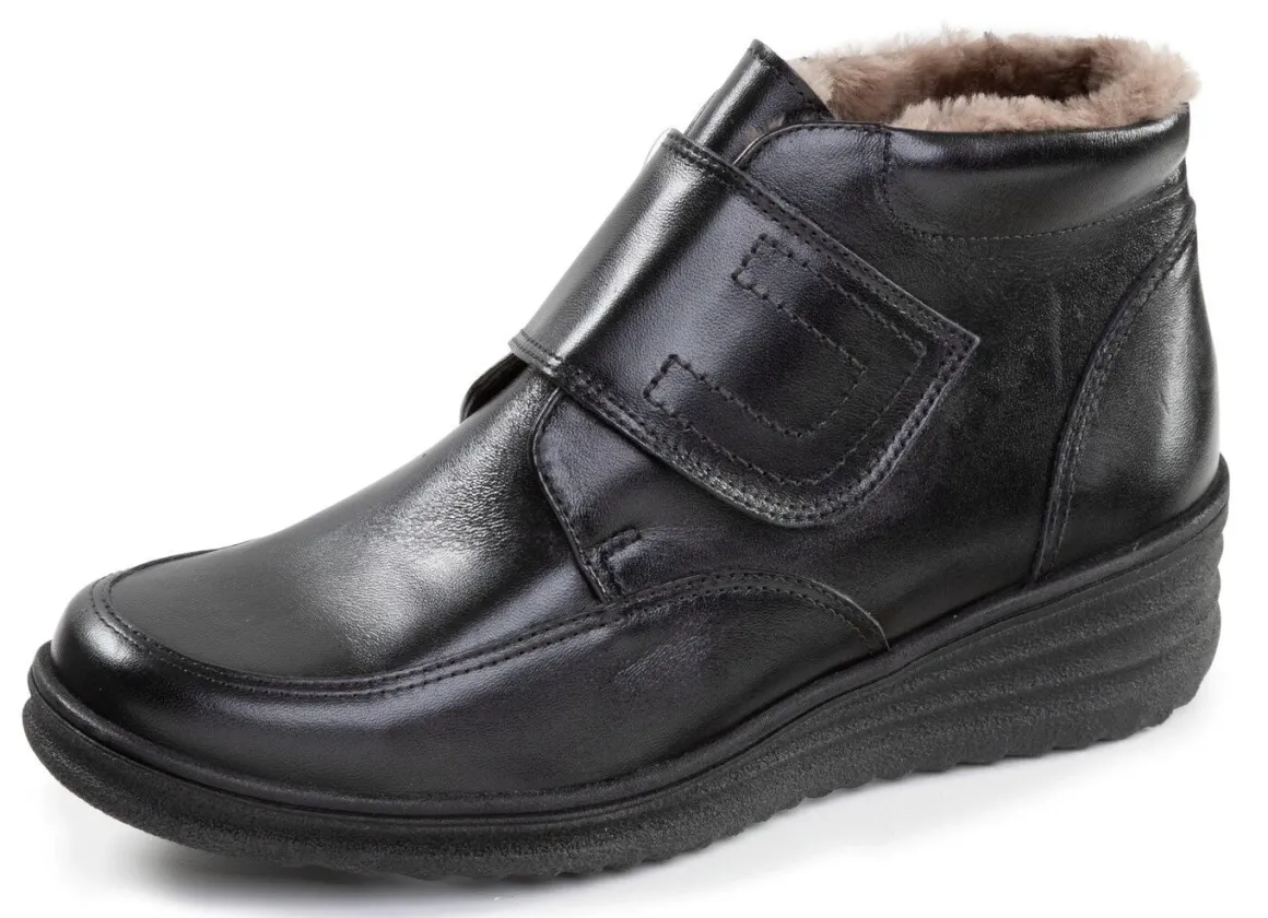ELENA EDEN, gefütterte Damen-Boots, Winterschuhe, Weite H, mit Lammfell