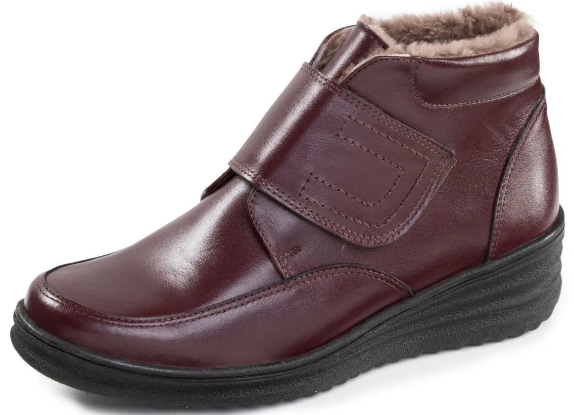 ELENA EDEN, gefütterte Damen-Boots, Winterschuhe, Weite H, mit Lammfell