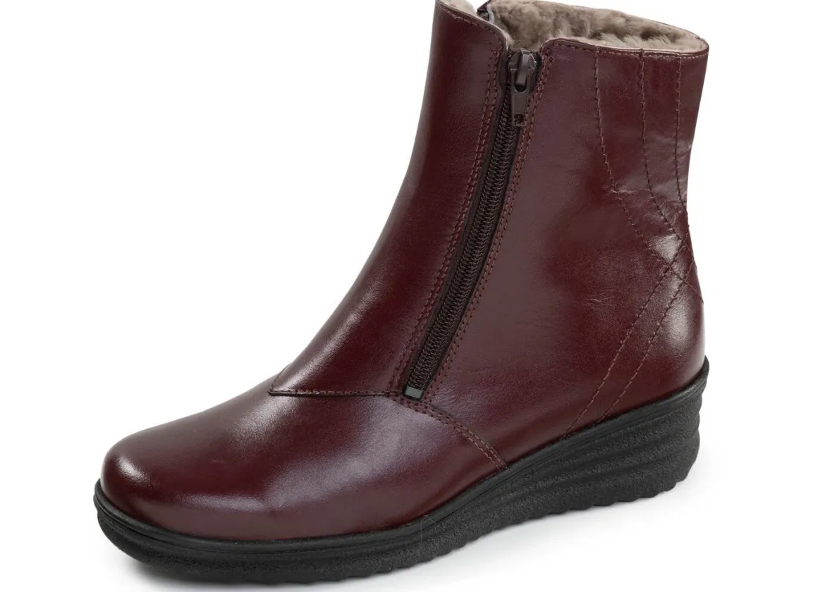 ELENA EDEN, gefütterte Damen-Stiefeletten, Winterschuhe, Weite H, mit Lammfell