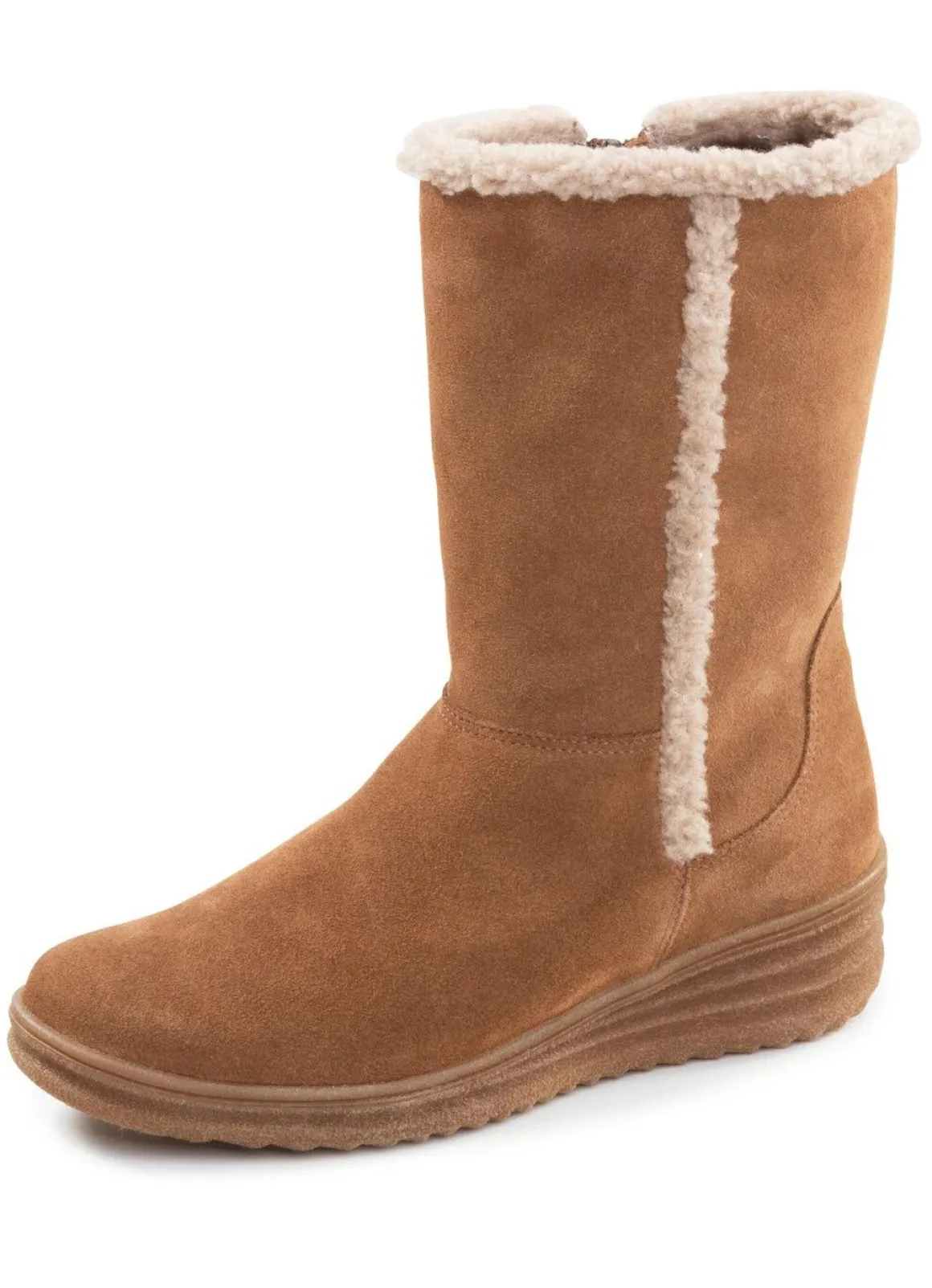 ELENA EDEN, gefütterte Damen-Stiefel, Winterschuhe, Weite H, mit Lammfell