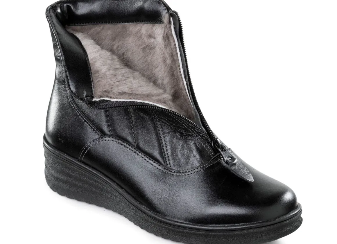 ELENA EDEN, gefütterte Damen-Stiefeletten, Winterschuhe, Weite H, mit Lammfell