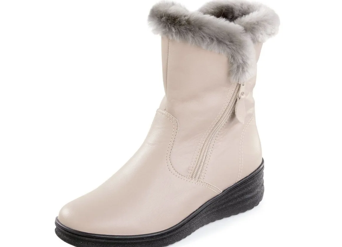 ELENA EDEN, gefütterte Damen-Stiefeletten, Winterschuhe, Weite H, mit Lammfell