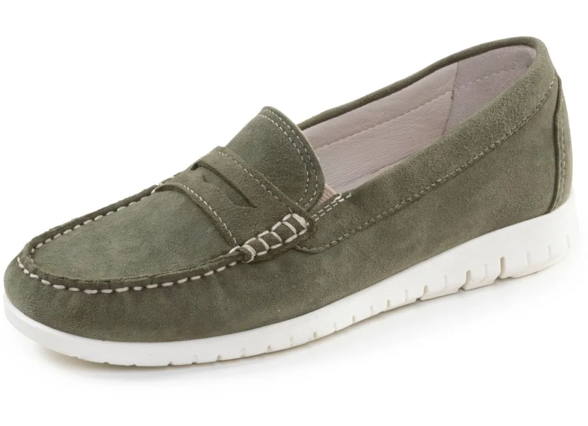 ELENA EDEN, klassische Damen-Slipper, Weite H, mit herausnehmbarem Fußbett