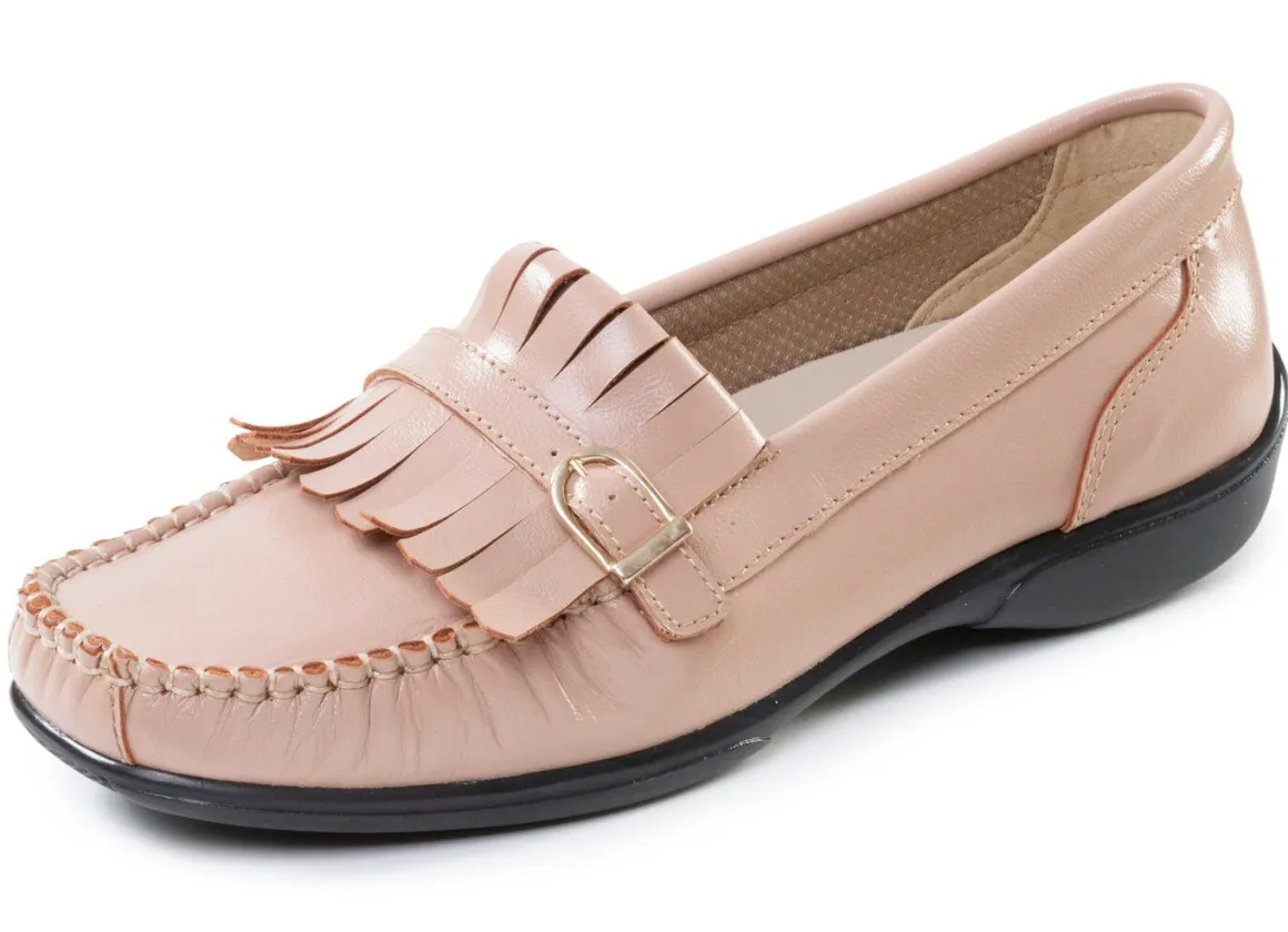 ELENA EDEN, klassische Damen-Slipper, Weite H, mit herausnehmbarem Lederfußbett