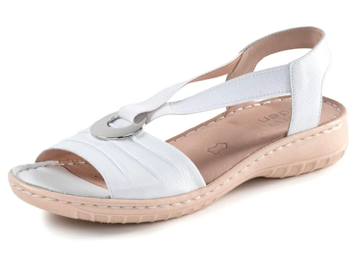 ELENA EDEN, leichte Damen-Sandalen, Weite H, mit Elastik-Bandage
